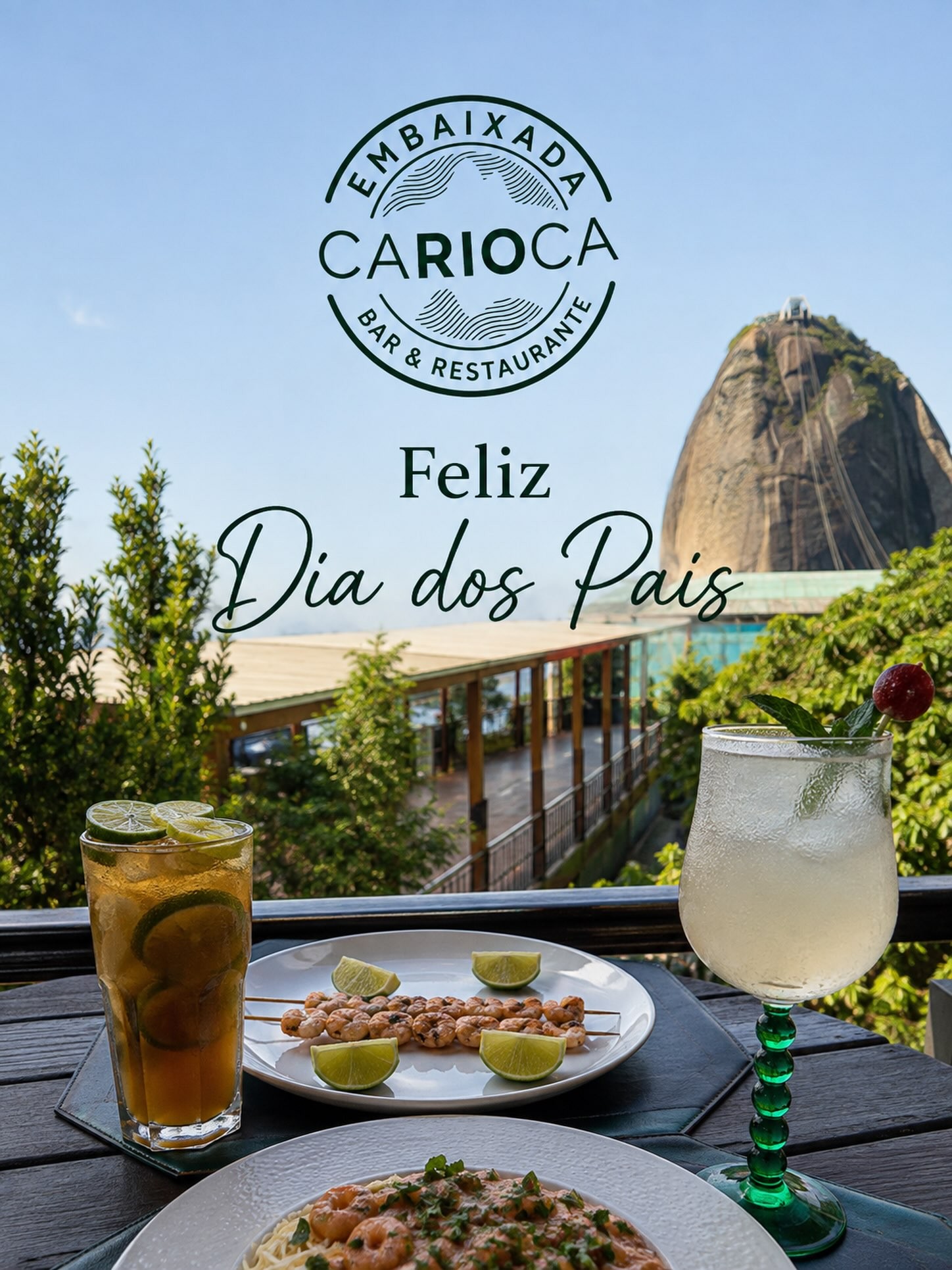 Uma homenagem aos pais e aos momentos em família vividos na Embaixada Carioca, no Morro da Urca.