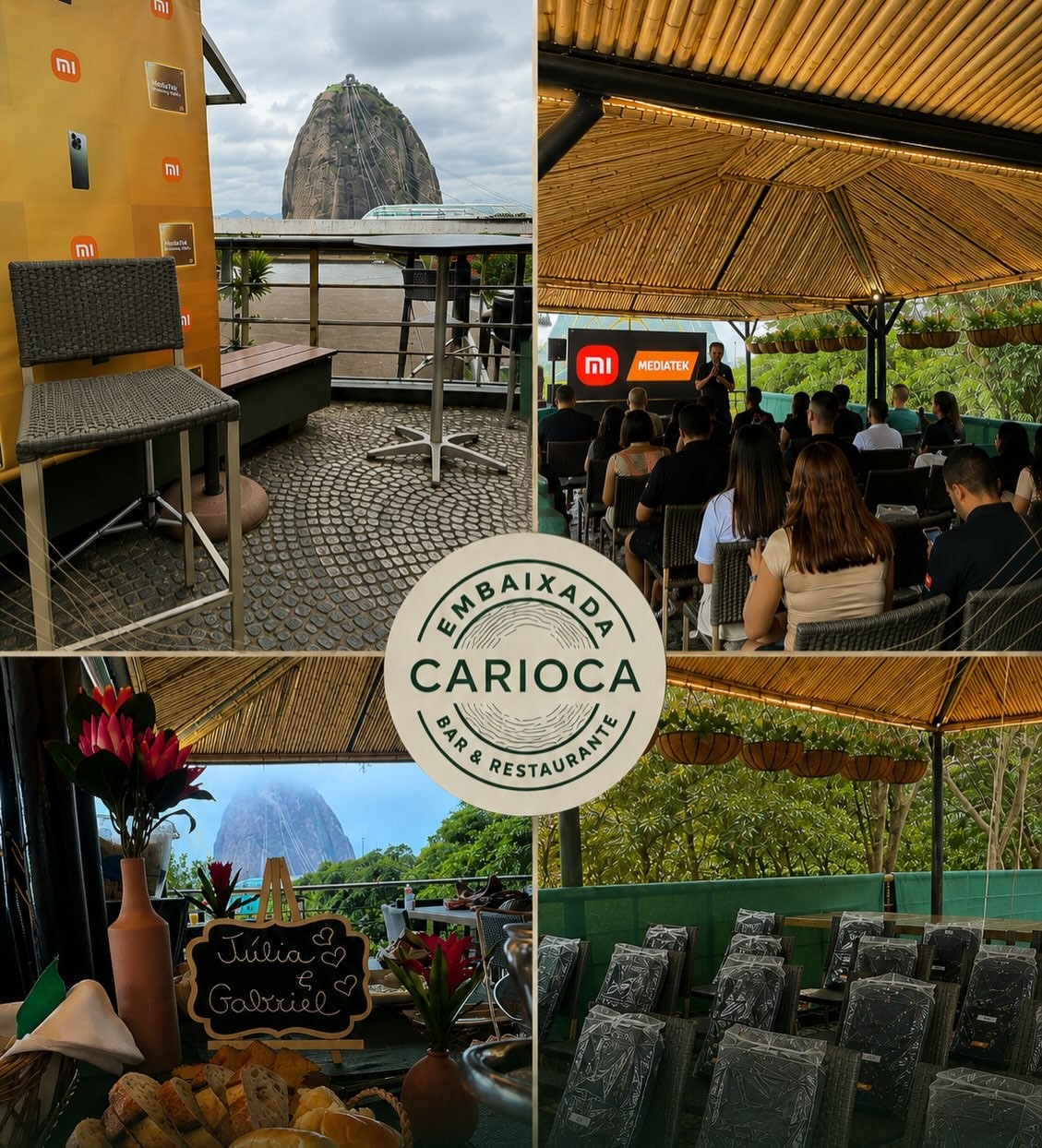 Noivados, encontros corporativos, grupos e celebrações com o Rio de Janeiro como cenário.