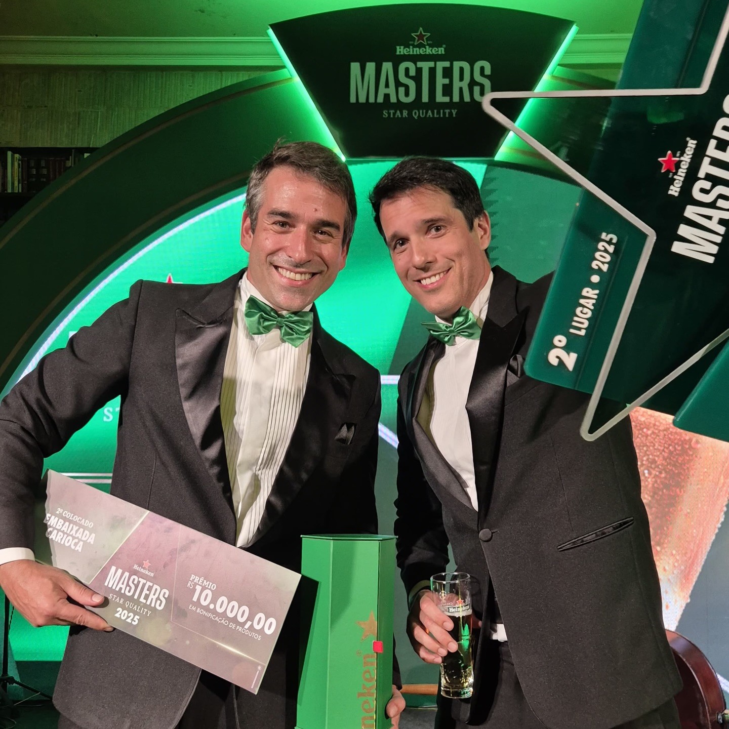 Reconhecimento da Embaixada Carioca pelo chopp Heineken: melhor do Rio e 2º melhor do Brasil.